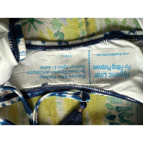 NWT La Blanca Moody Midnight Tie Dye Greece String Bikini Bottom w Tassels 10 - Picture 4 of 5